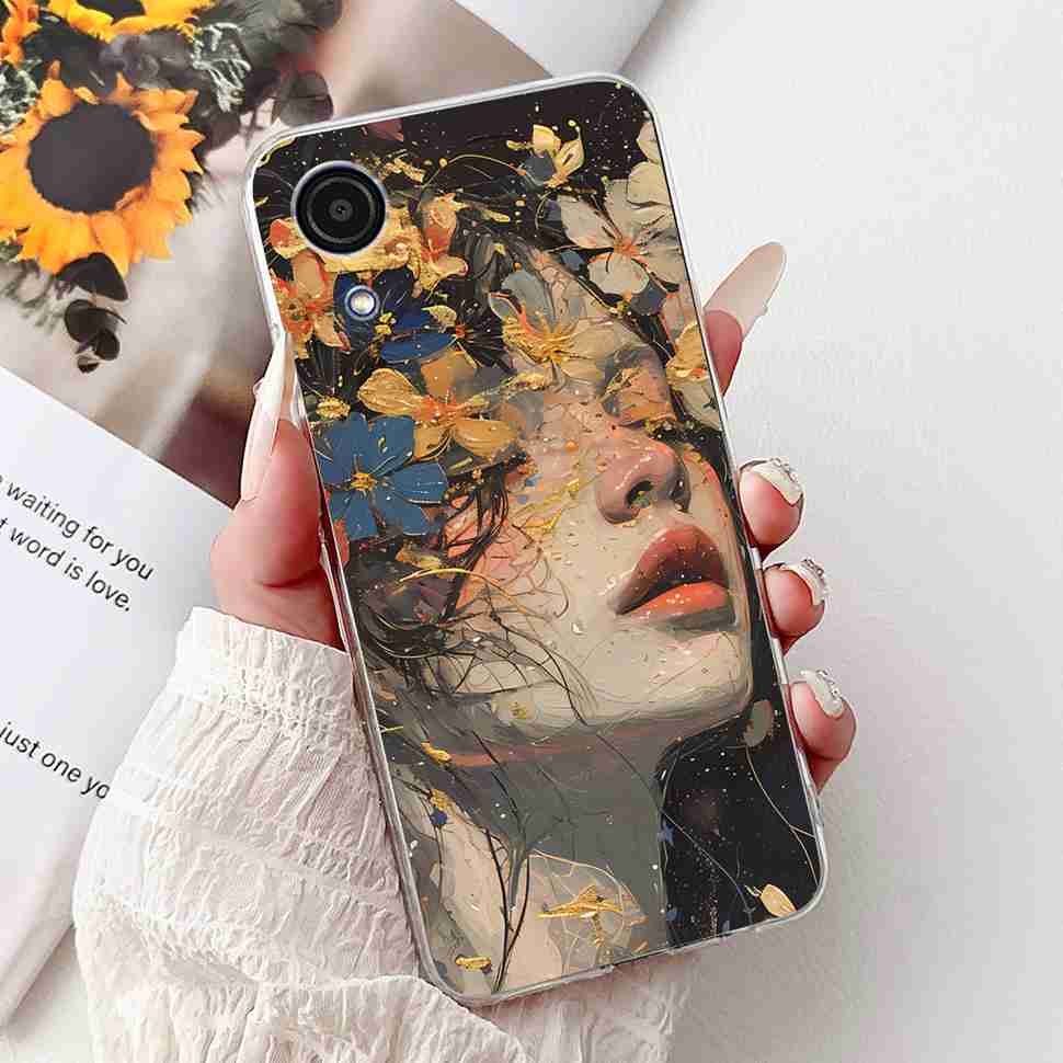 For Samsung Galaxy A03 Core 6.5" SM-A032F Soft Silicone TPU Cover For Samsung A03 Core 4G SM-A032M Fashion Flower Phone Cases