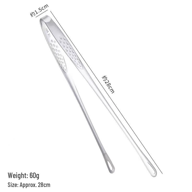 Stainless Steel Korean Barbecue Kitchen Tongs for Steak and Buffet.