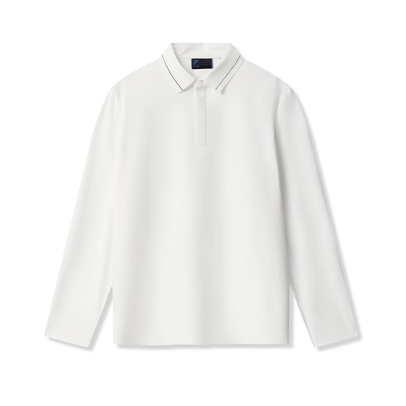 

Fila Синяя Повседневная Деловая Поездка Универсальная Удобная Дышащая Рубашка-поло с длинным рукавом Мужские топы F11M532202F-WT M