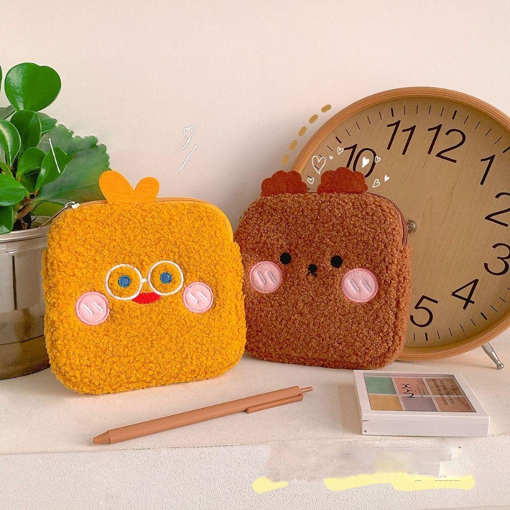 

7 стилей, плюшевый органайзер для макияжа, сумка из шерсти/искусственной кожи, сумка для канцелярских принадлежностей, новый пенал, сумка для хранения