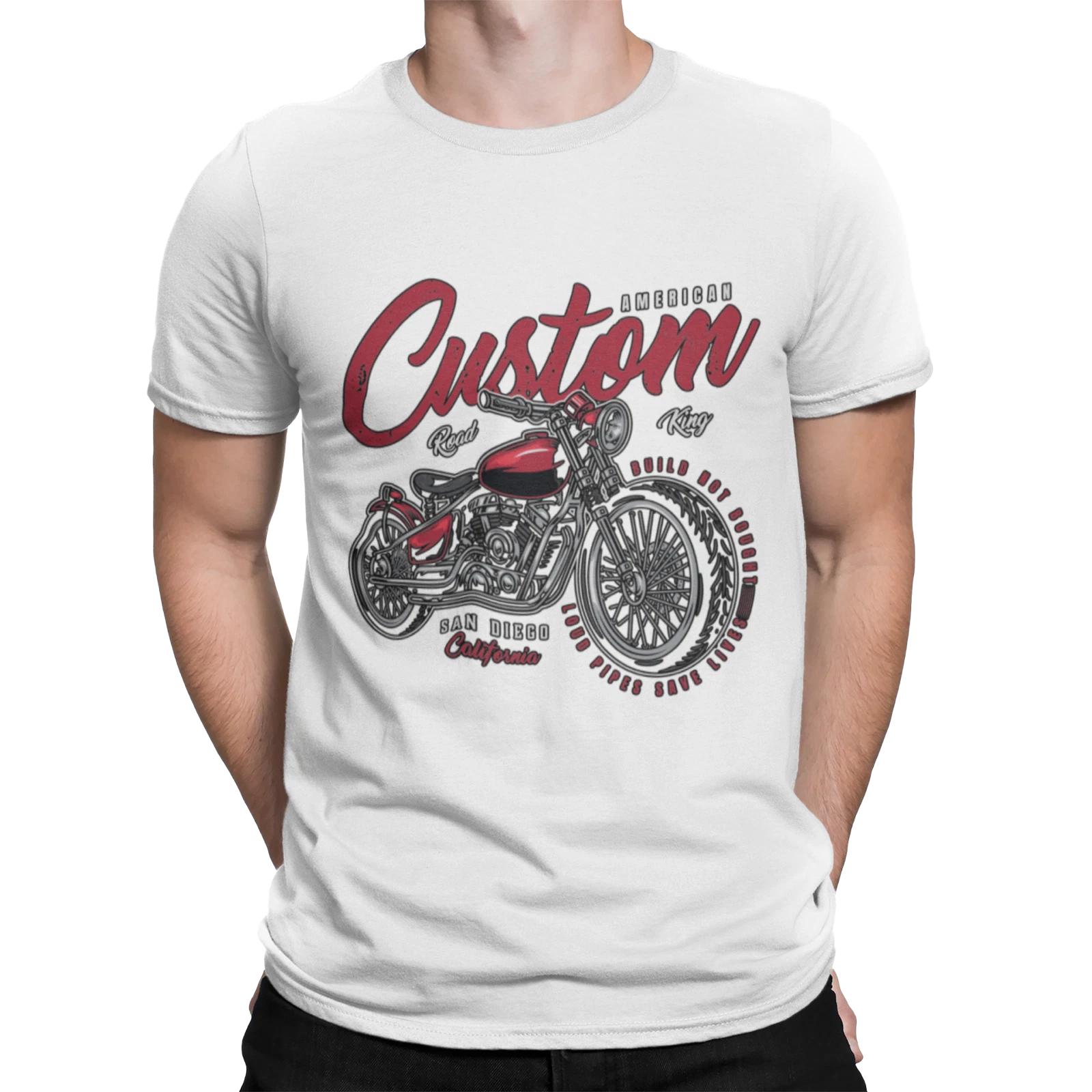 American Custom Motorcycle Mens Birthday Chopper Motorbike Racing T Shirt 2XL