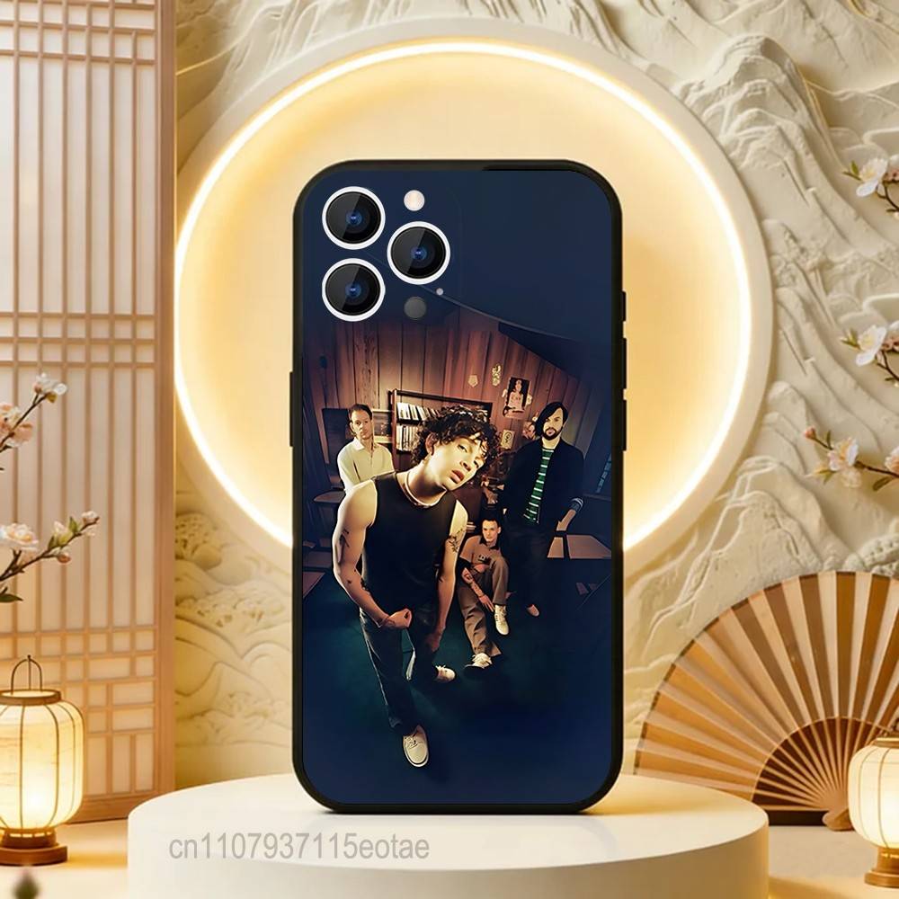 Rock Band The 1975  Phone Case For iPhone  17,16,15,14,13,12,11,Pro,Max,Plus,E,Air,Mini Black Shockproof Funda Cover