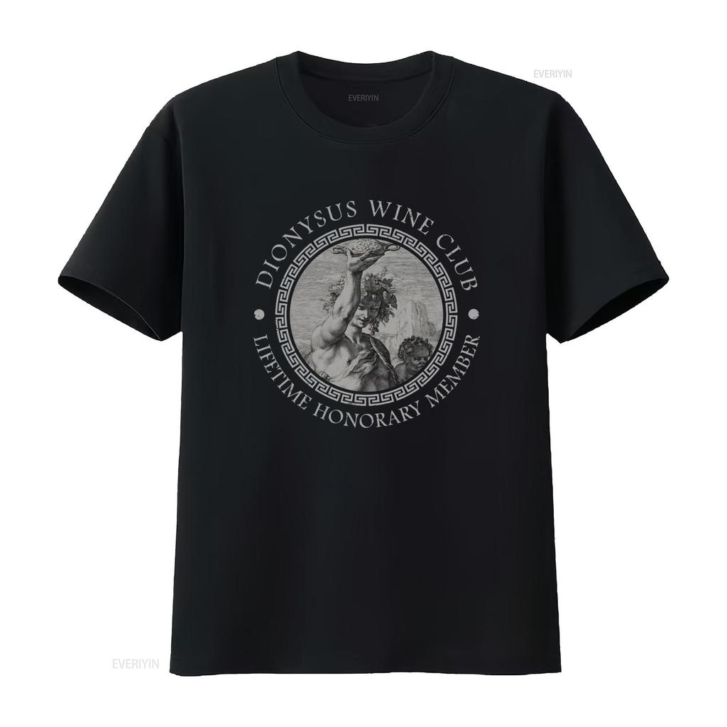 Dionysus Wine Club Greek Mythology T shirt Lifetime Honorary Member Design for Men vintage Washed Casual Comfortable Breathable