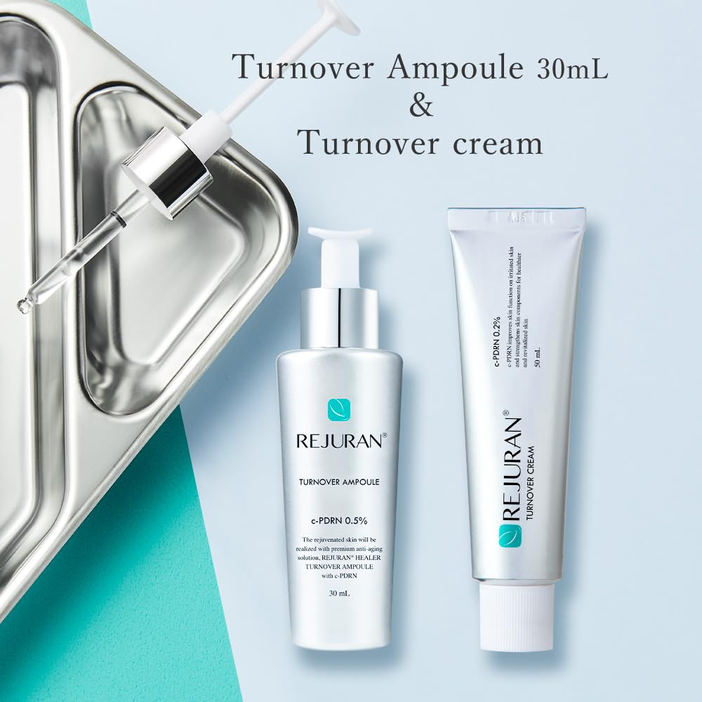 REJURAN Official REJURAN Silver Set Turnover Ampoule 30mL Turnover Cream 50mL PDRN Serum Skin Care Korean Cosmetics / +