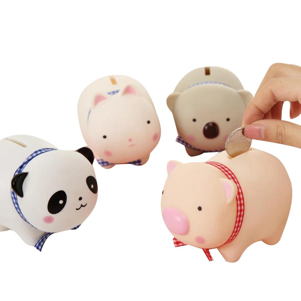 Cute Animal Piggy Bank Household Cartoon Koala Panda Pig Rabbit Money Box Small Soft Saving Pot Gift for Kids Adults Home Decor