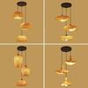 2025 Newest Bamboo Pendant Lamps Ceiling Lights Rattan Wicker Lustre Hand Knit Braiding Suspended Home Dining Braided Decor Hot