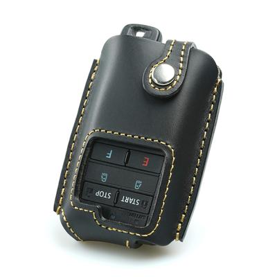 Leather Chaya Toyota Remote Start Integrated Type with Window, Smart Key Case, Genuine Leather, Dedicated Key Case, Toyota-s, Black/beige
