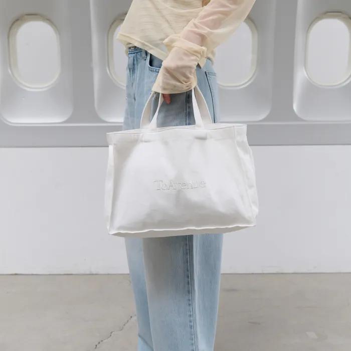 To-Avenue Canvas Tote Bag (Ivory)