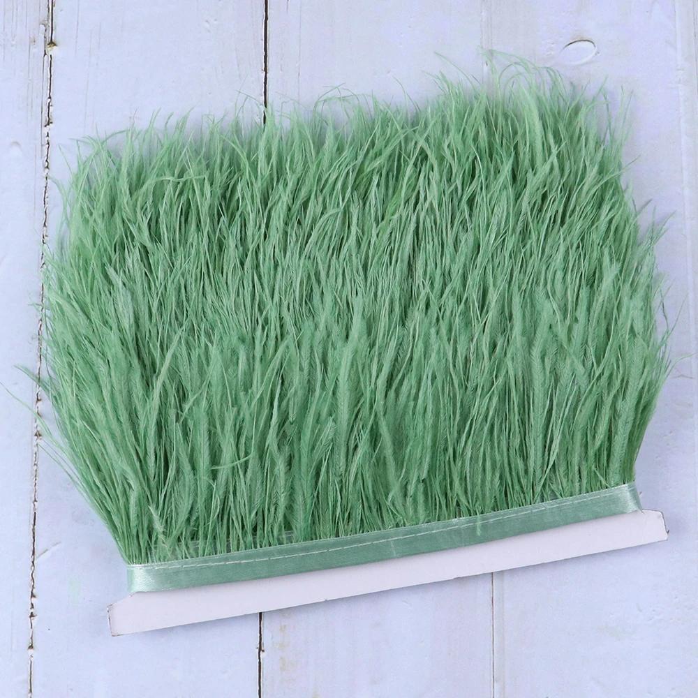 Feather10Meters 8-10cm Natural Ostrich Feather Trims for Needlework and Handicraft Plume Ribbon Fringe Skirt Decoration