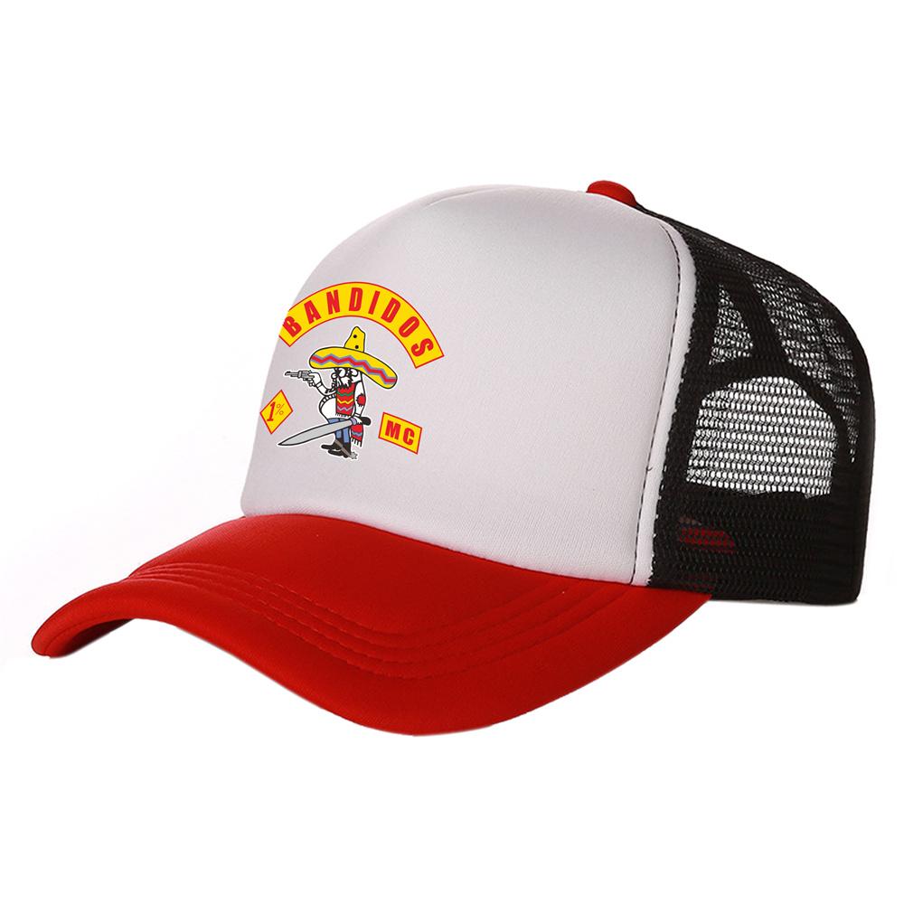 Bandidos MC Trucker Caps Unisex Baseball Caps Cool Summer Mesh Net Hat Snapback Hats