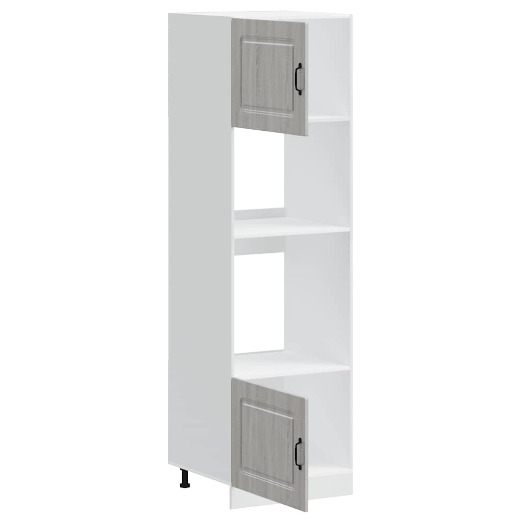 Kalmar Oven Cabinets 2 Pcs Grey Sonoma Wood Based Material
