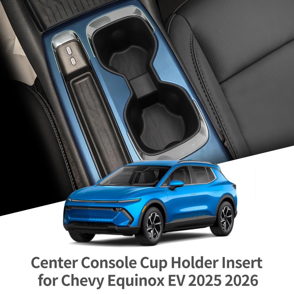 for Chevrolet Chevy Equinox EV 2026 2026 Central Water Cup Holder Anti-slip Drinks Storage Box Car Interior Accessories Black