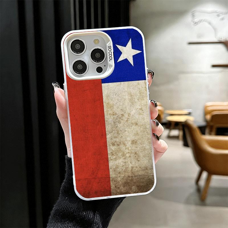 

Chile Flag Map Passport Shockproof Phone Case for iPhone 17 Air 16 16E 15 Pro Max 14 Plus 13 Mini 12 Back Cover Anti Fall Fundas iPhone 17 Pro