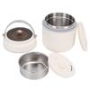 Insulated Lunch Container White Wide Mouth Portable Stainless Steel Vacuum Insulated Food Jar with Handle for Office