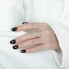 S925 Sterling Silver Zircon Heart-Shaped Ring for Women - European & American High-End Fashion