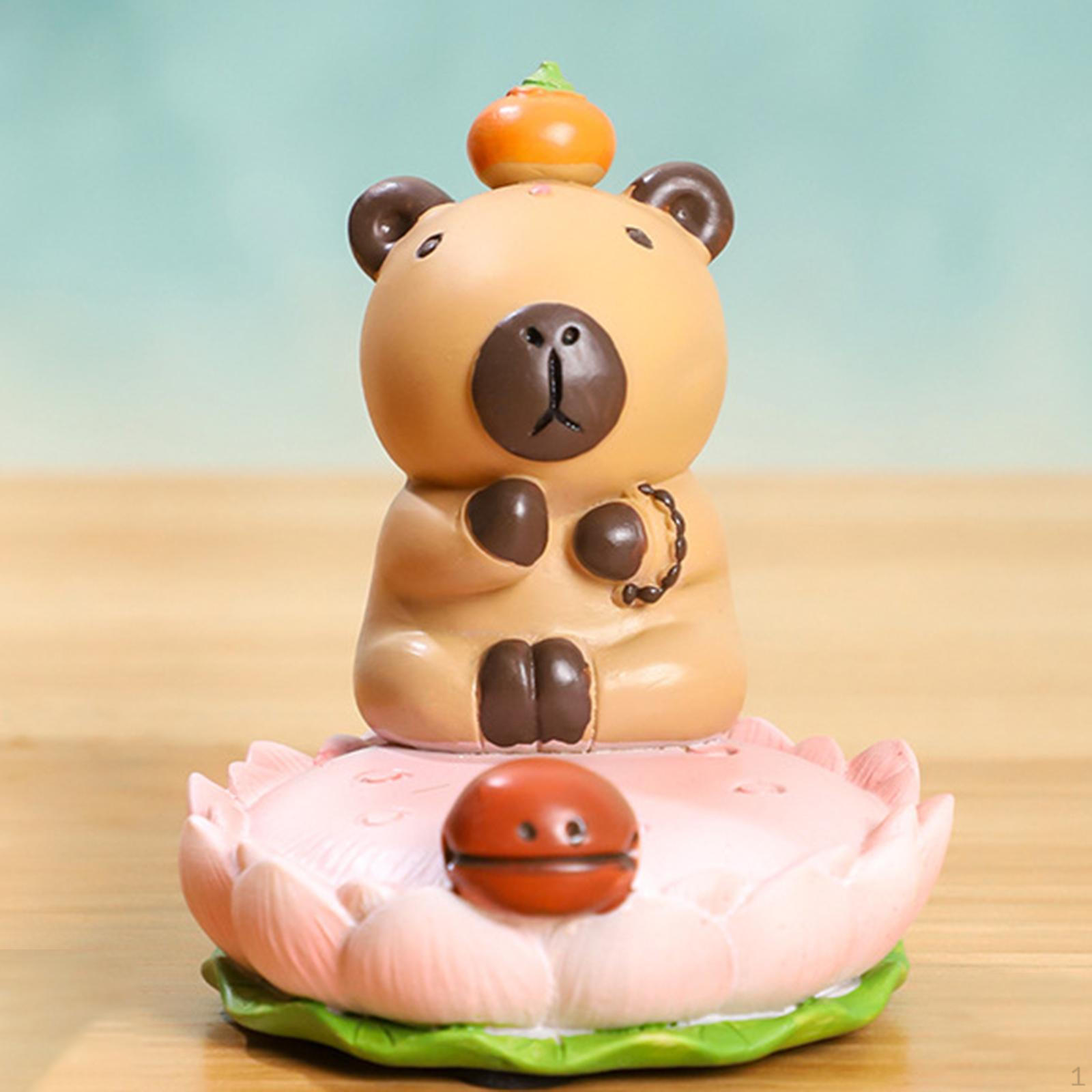 

Статуэтка капибары, скульптура животного, держатель для телефона, противоскользящий, настольное украшение, мультяшная статуэтка для Pink Base