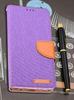 Etui Typu Portfel Do Oppo A5 Pro - Fioletowy  Pokrowiec Canvas + Szkło