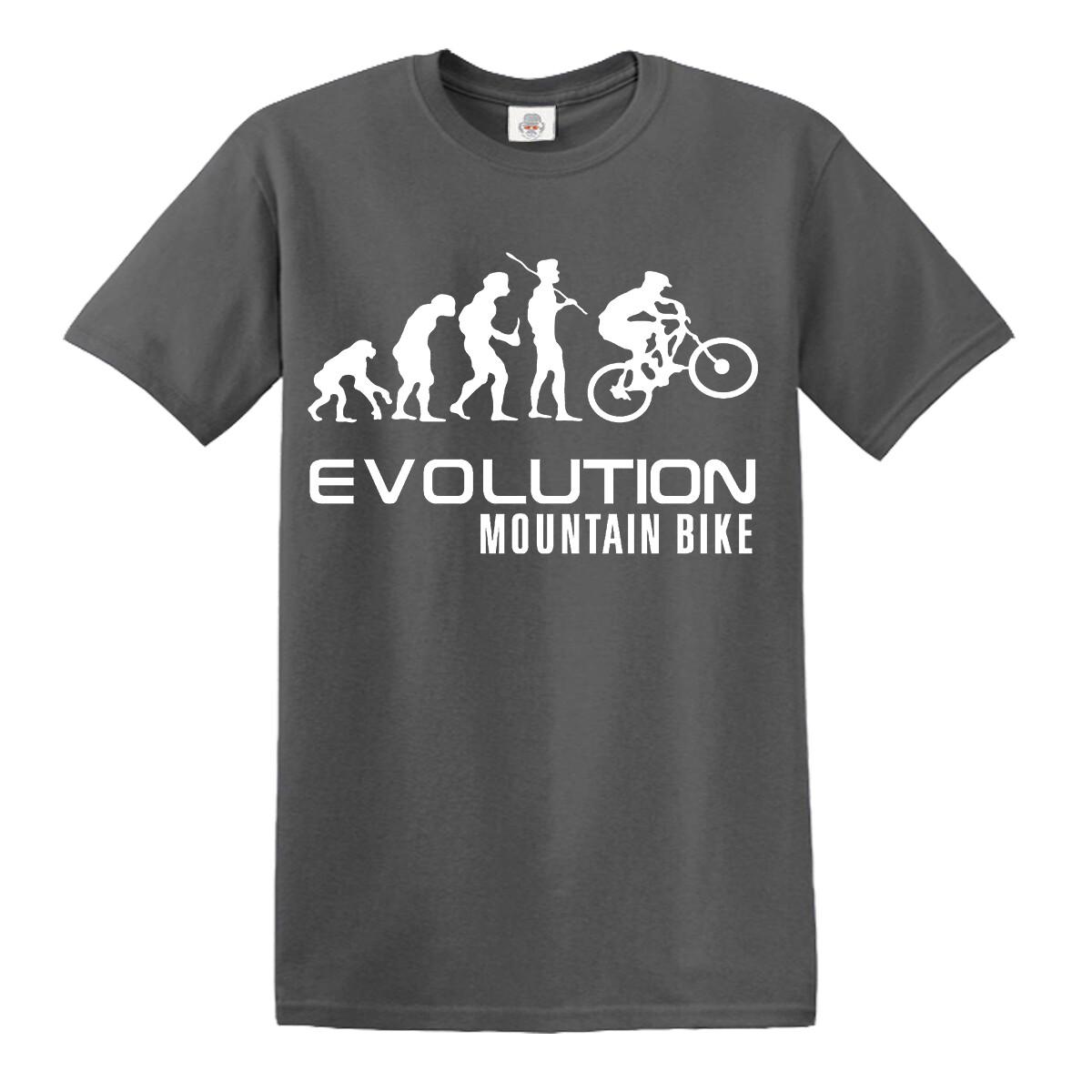 MOUNTAIN BIKE EVOLUTION T-SHIRT/Biker/Funny/Gift Father Day/Cycling/Tshirt/Tee S разноцветный