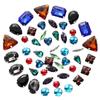 50 Mixed Silver Claw Drill Crystal Sewing Drill with Holes DIY Handmade Wedding Apparel Materials Jewelry Accessories Rhinestone Sew On Beads