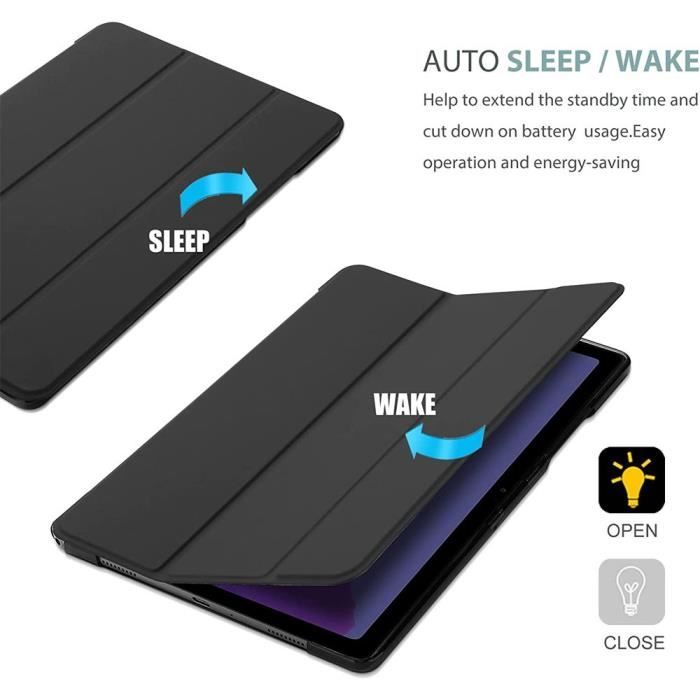 Tabletthülle - E.F.CONNECTION - für Samsung TAB A7 - PU-Leder - Mikrofaser - Mehrwinkel-Schutz