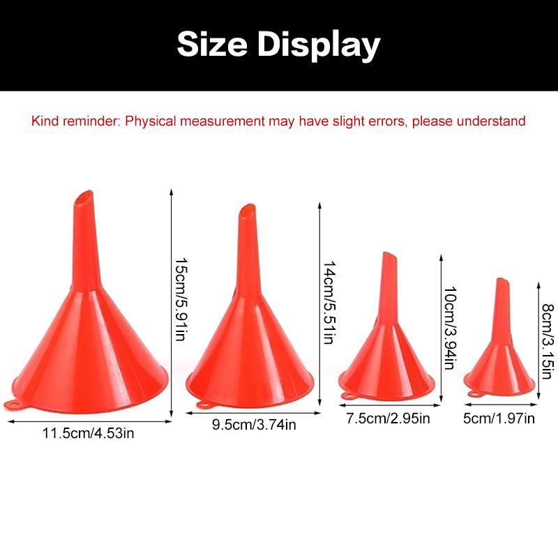 5 Stück Automobil Kunststoff Trichter Set Weite Öffnung Kraftstoff und Öl Mehrzweck Flexible rechtwinklige Trichter für Wasser Kühlmittel und Motor