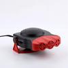 1x ABS Black Car Heater 3-Outlet Portable Windscreen Fan 12V 150W 17 * 11 * 4 cm