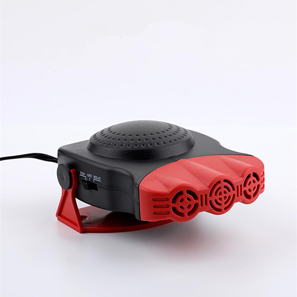 1x ABS Black Car Heater 3-Outlet Portable Windscreen Fan 12V 150W 17 * 11 * 4 cm