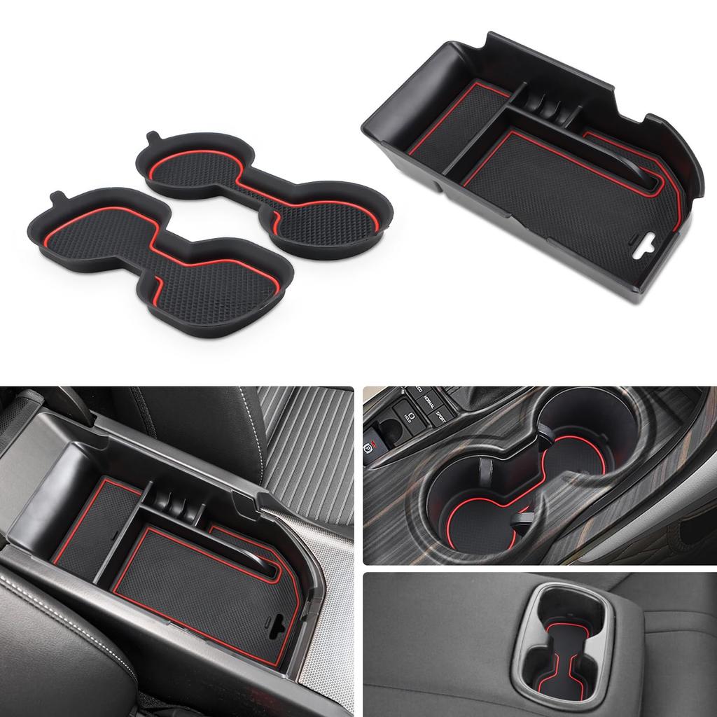 MARCHFA Console Box Drink Holder Mat for Toyota Camry XV7 Drink Pocket Cup Holder Center Storage Car Accessories (10th Generation, 2017-2024) - Mat,