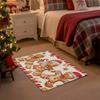 VIKAMA Christmas Decorative Carpet Gingerbread Man Front Door Floor Mat Anti-slip Washable Entry Floor Home Decoration