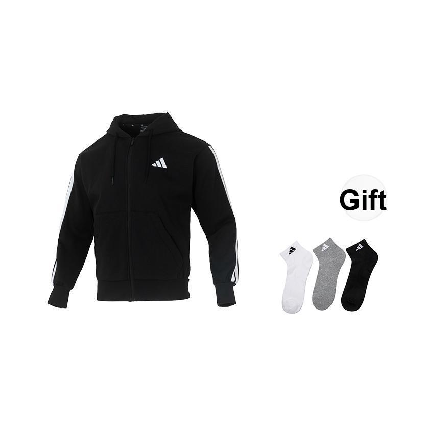 adidas Essentials Striped Minimalist Fashion Comfortable Sweatshirt Men Sweatshirt Black JD1870