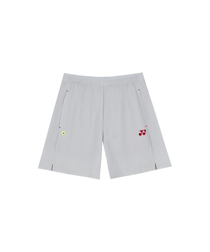 YONEX 265Ph001M Black/Light Grey Men'S Boucle Point Wappen Tennis Shorts