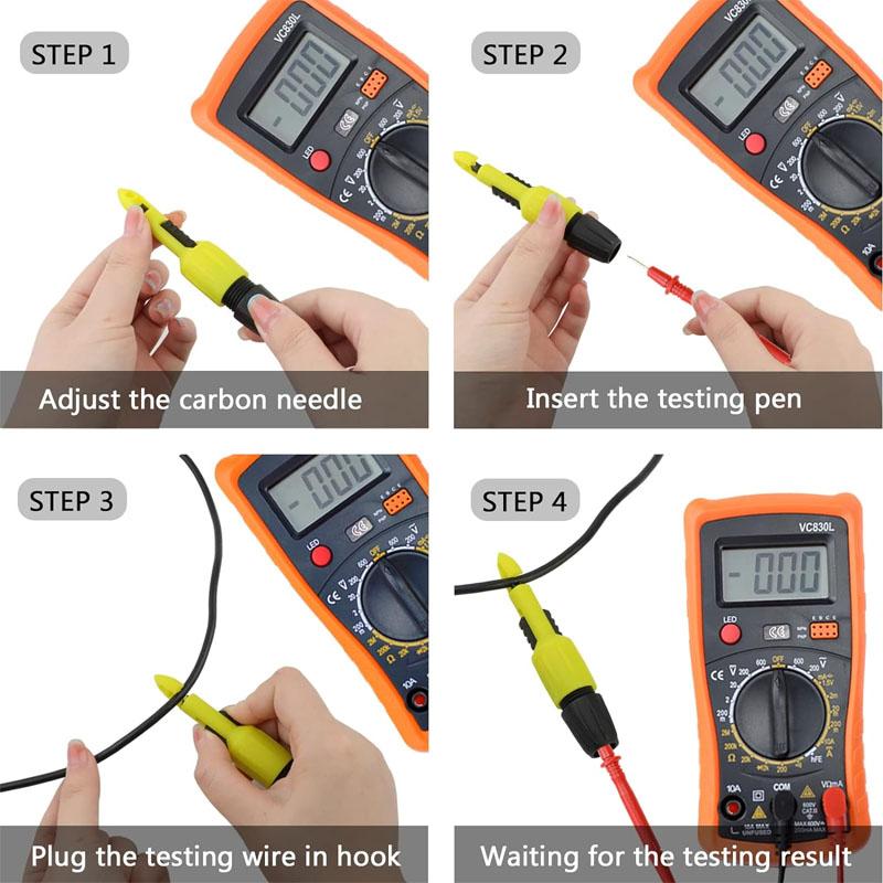 Car Accessories Wire Piercing Probe Insulation Piercing Connectors for Multimeter Voltage Voltmeter Thermometer Service Tool