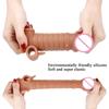 Pénis Mâle Augmentation Manches Longues Silicone Sexe Épaississement Extension Préservatif Vibration Verrouillage Anneau Fin Manches à Pointes Amusantes