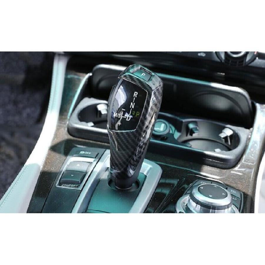 Carbon Fiber Style Gear Shift Knob Shifter Lever Trim For BMW F20 F21 F22 F23