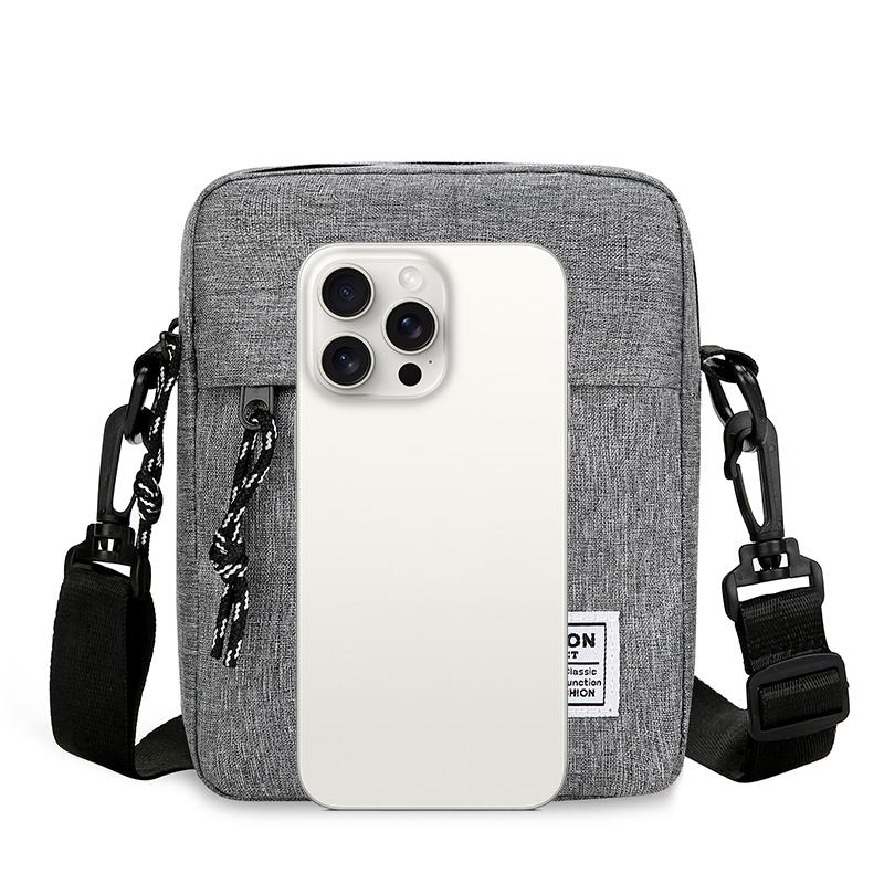 Herrväska Mode Oxford Tyg Axelväska Flap Herr Casual Diagonal Crossover Hand Machine Liten Fyrkantig Väska