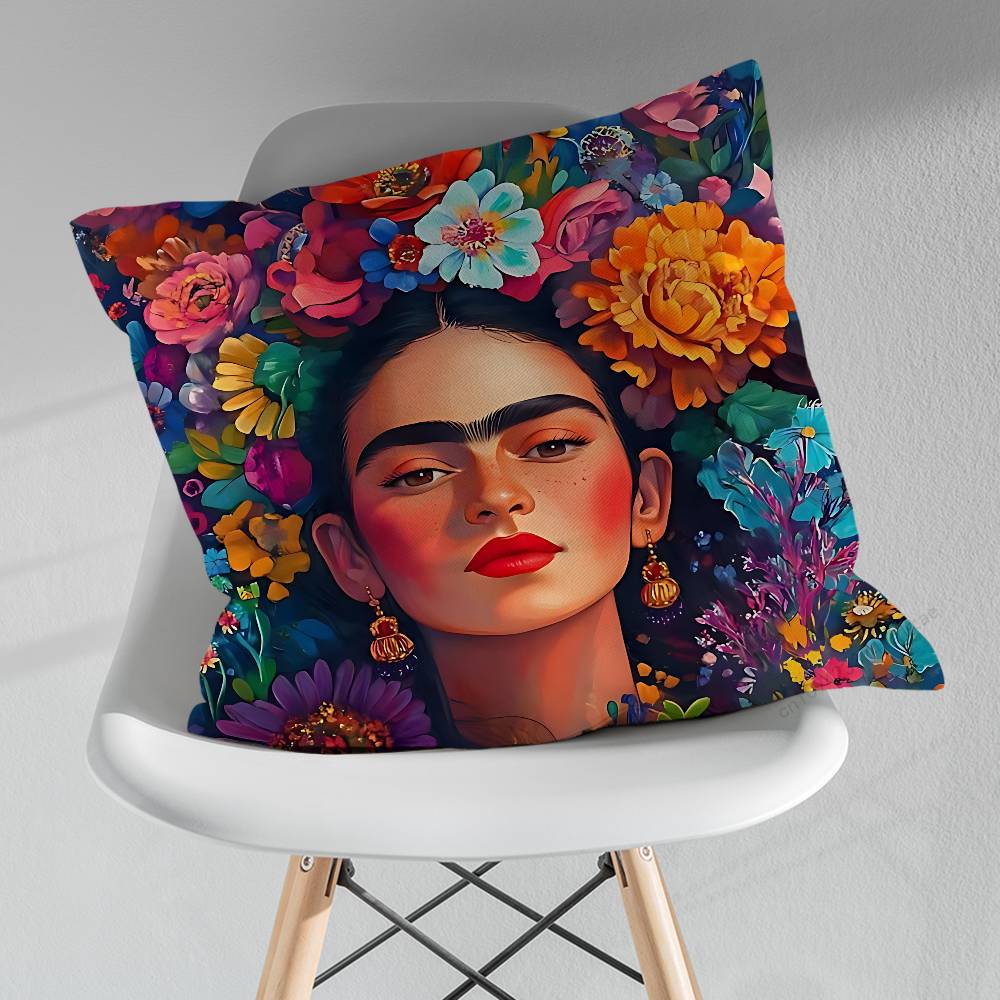 FFridas KKahlo Artiste Pillowcase for Sofa Room Office Decor Printing  Merchandise AllMatch Cushion Cover