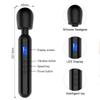 Waterproof Silicone Multi-Functional Massage Stick with LCD Display 10 Frequencies 4 Speeds Vibrator for Women Sexy Toy