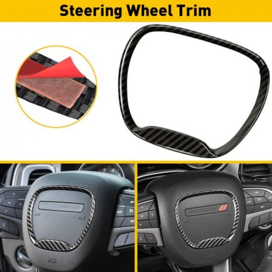 Steering Wheel Trim Cover For Dodge Challenger Charger 2015+ Durango Accessories