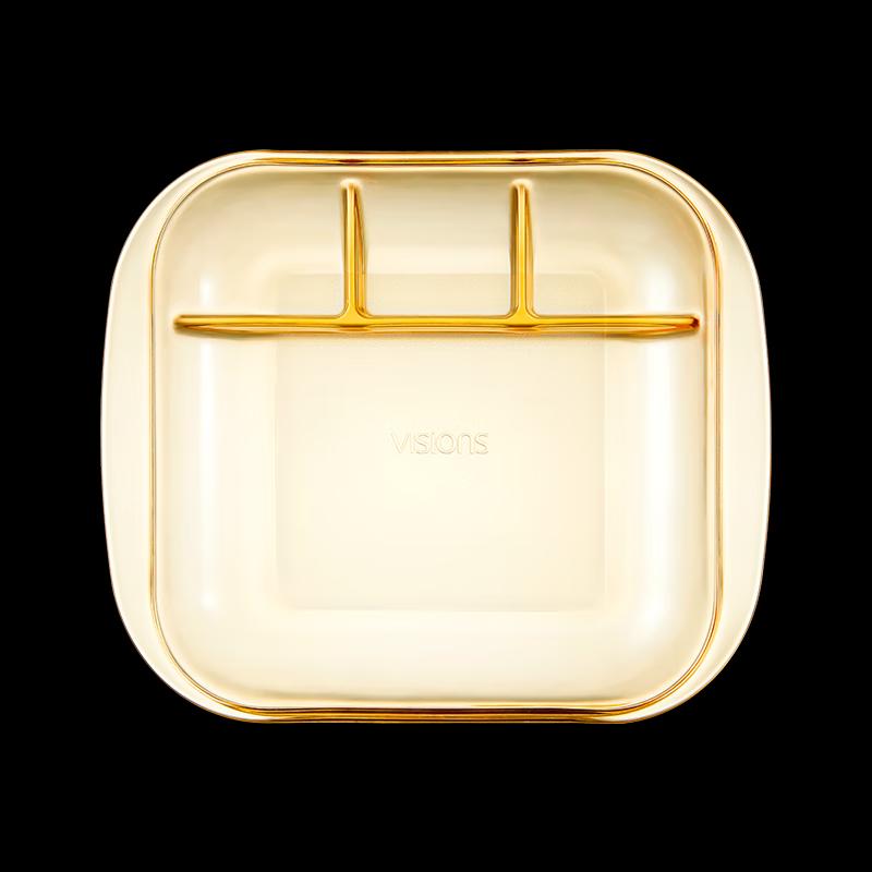 VISIONS Heat-Resistant Glass Divided Meal Plate