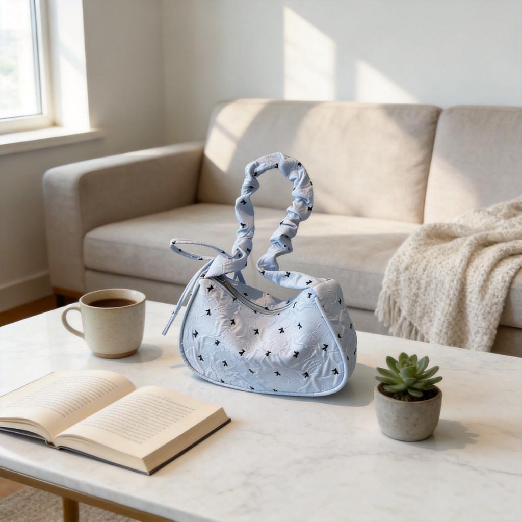 Pu Butterfly Knot Crossbody Bag For Daily Office Wear