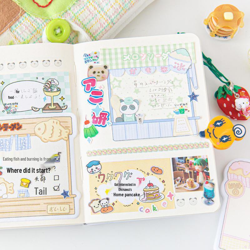 Tang Shi Cute Food Series White Kraft Sticky Notes for Office & Students