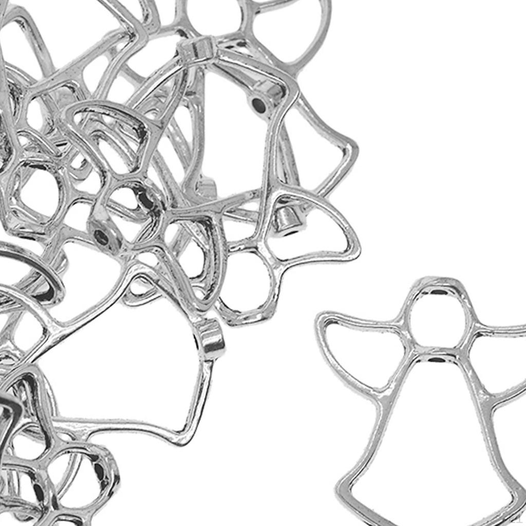 50Pcs Angel Beads Shape Charms DIY Alloy Jewelry Accessories Mini 3D Loose Spacer Pendents for