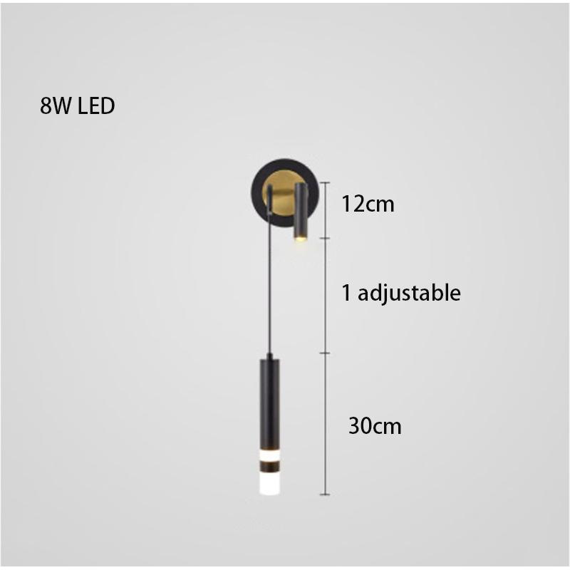 Nordic LED Bedroom Bedside Wall Lamp Modern Minimalist Creative Spotlight Home Living Room Background Decorative Wall Lamp Luste