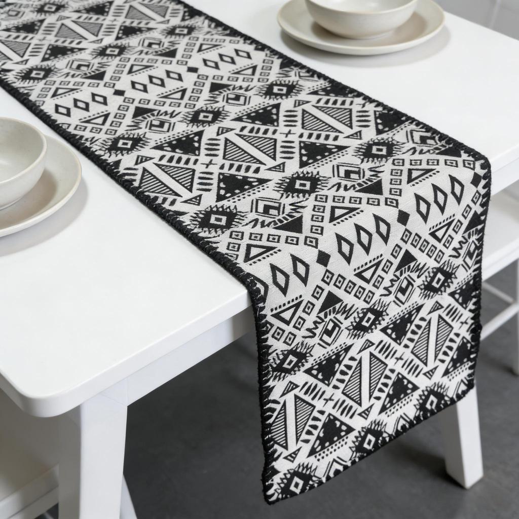 Washable Premium Cotton Linen Table Runner Daily Kitchen Table Decor