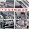 Window Lift / Gear Shift / Steering Wheel / Handle Bowl / Air AC Cover Trim For Ford Ranger  - 2025 Carbon Fiber Accessories
