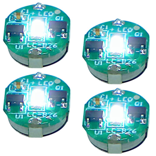 CHASO Small LED Lights, 4-Piece Set, Wireless Magnetic Switch, for Plastic Models, Figures, Gundam Model Kits, Dioramas, Miniature Lighting, Button Ce