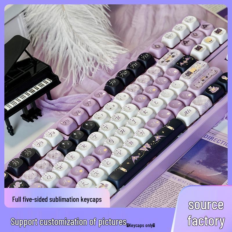 

MOA Фиолетовая Звезда Тема Ведьмы PBT Колпачки Клавиш для Механических Клавиатур