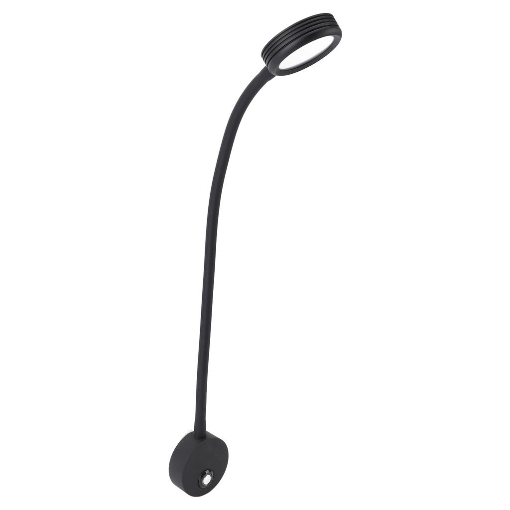 RV Reading Light with USB Port Flexible Gooseneck Bedside Wall Lamp for Boat Yacht 620‑625nm Red 3000‑320K Warm Light