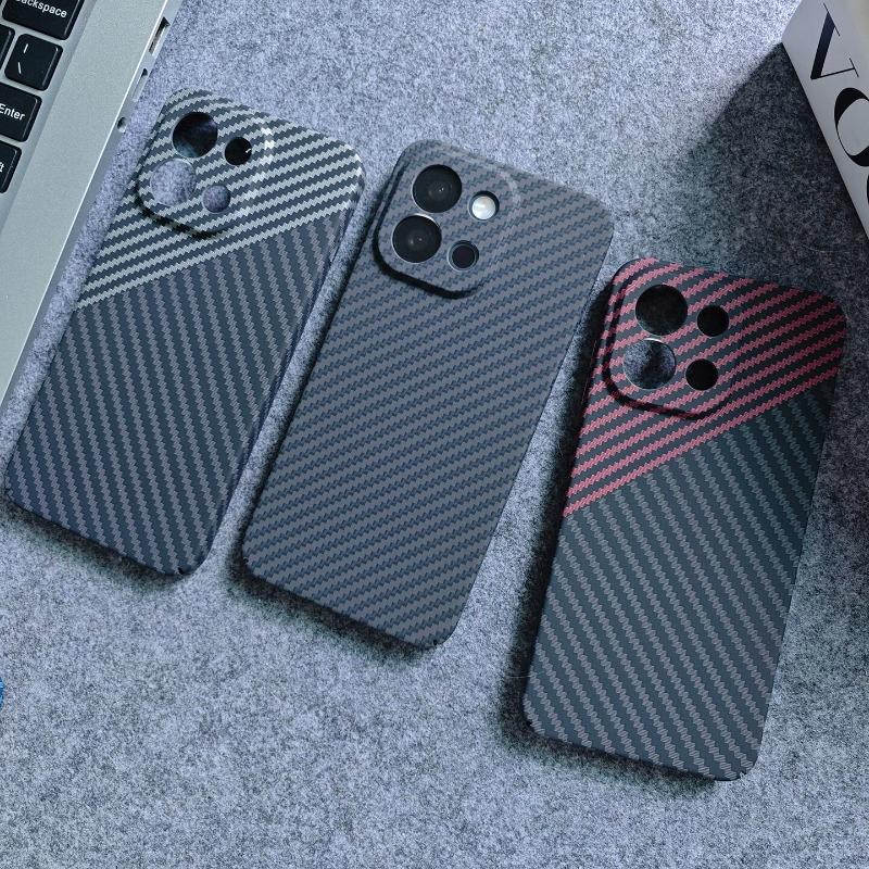For OnePlus 13S 13T Case Matte Hard Carbon Fiber Texture Pattern Light And Thin Cover For One Plus 13 T Fashion Shell Bumper