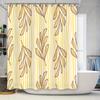 Modern Shower Curtain Striped Leaves Pattern, Waterproof Fabric, Decorative Home Bath Accessories Set For Bathroom Decoration Ye